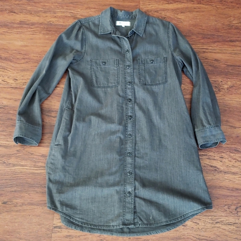 Madewell gray denim dress M